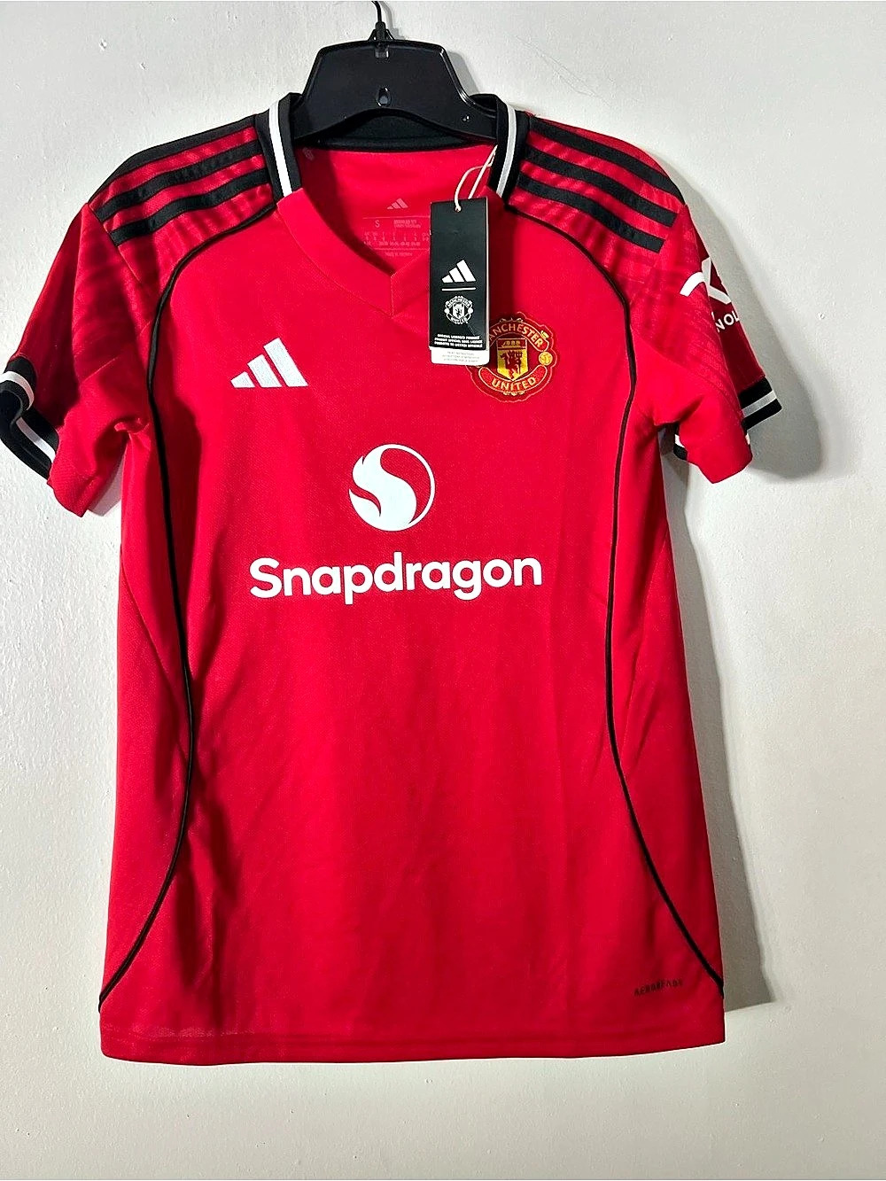 WMNS adidas Manchester United Home Jersey Men'Small Red & Black Size Small